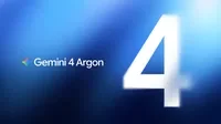 Stylized promotional blog key art graphic with modern editorial branding and the text "Gemini 4 Argon"